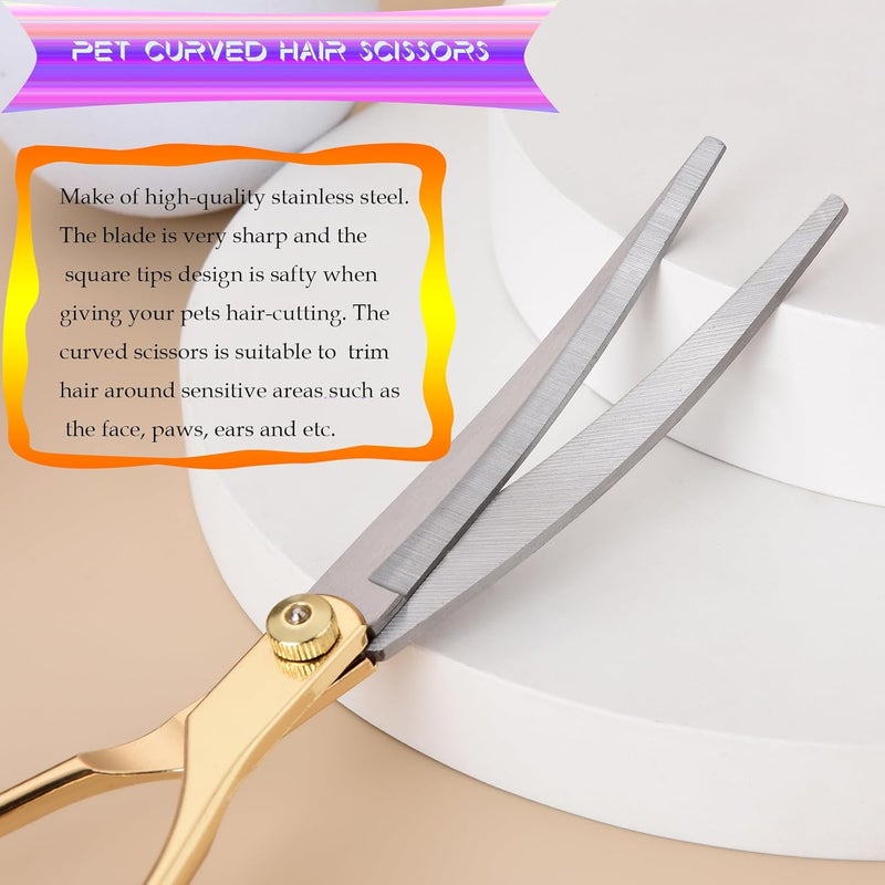 Fcysy Dog Grooming Kit - Hair Scissors Thinning Shears Set for Dogs & Cats - Image 5